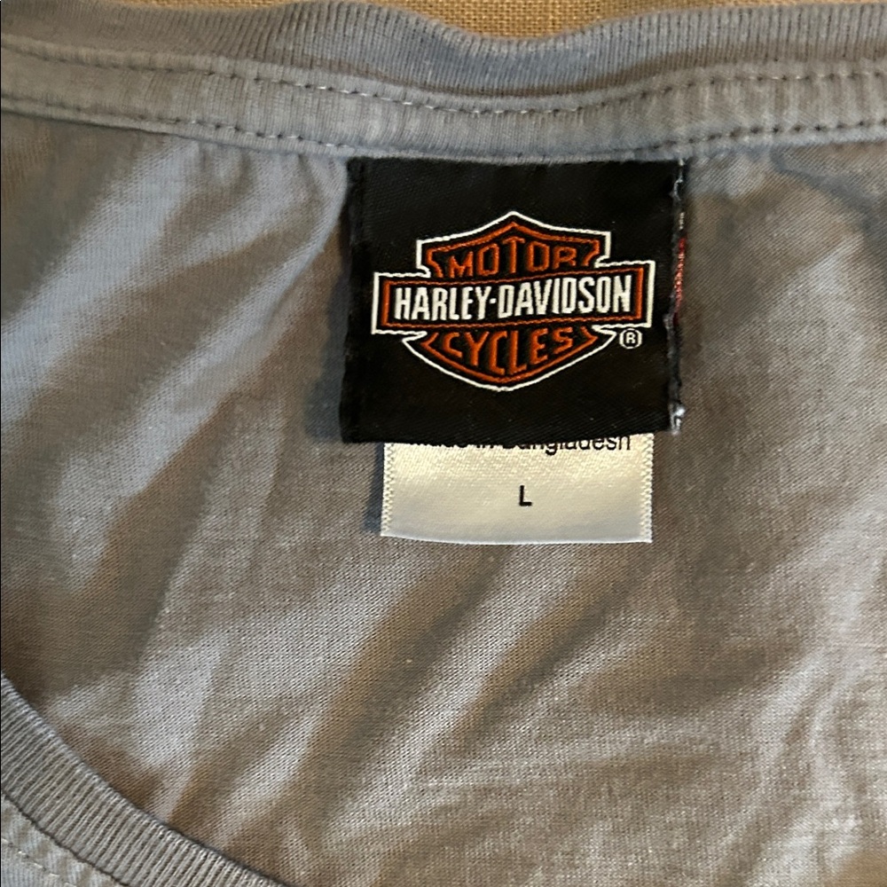 EUC Harley-Davidson Blue 'Ride Free' Tee - Picture 2 of 7